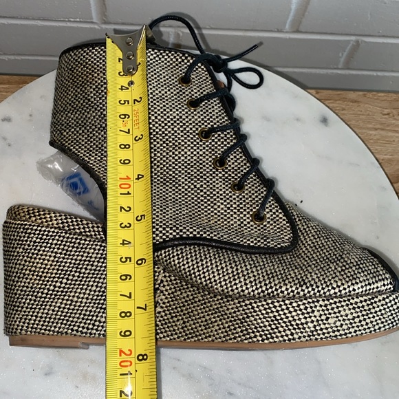 JEFFREY CAMPBELL Handmade IBIZA LAST Platform Ankle Booties Lace-Ups Size 8 - Picture 10 of 17
